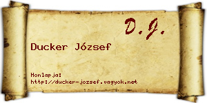 Ducker József névjegykártya