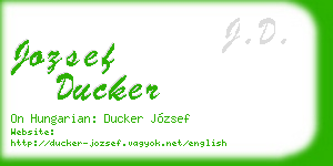 jozsef ducker business card